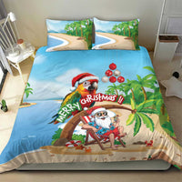 Hawaii Santa Parrot Christmas Bedding Set Summer Vibe - Polynesian Pride