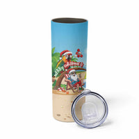 Personalized Hawaii Santa Parrot Christmas Skinny Tumbler Summer Vibe - Polynesian Pride