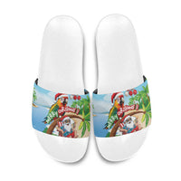 Hawaii Santa Parrot Christmas Slide Sandals Summer Vibe - Polynesian Pride