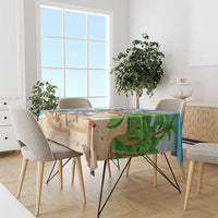 Hawaii Santa Parrot Christmas Tablecloth Summer Vibe - Polynesian Pride