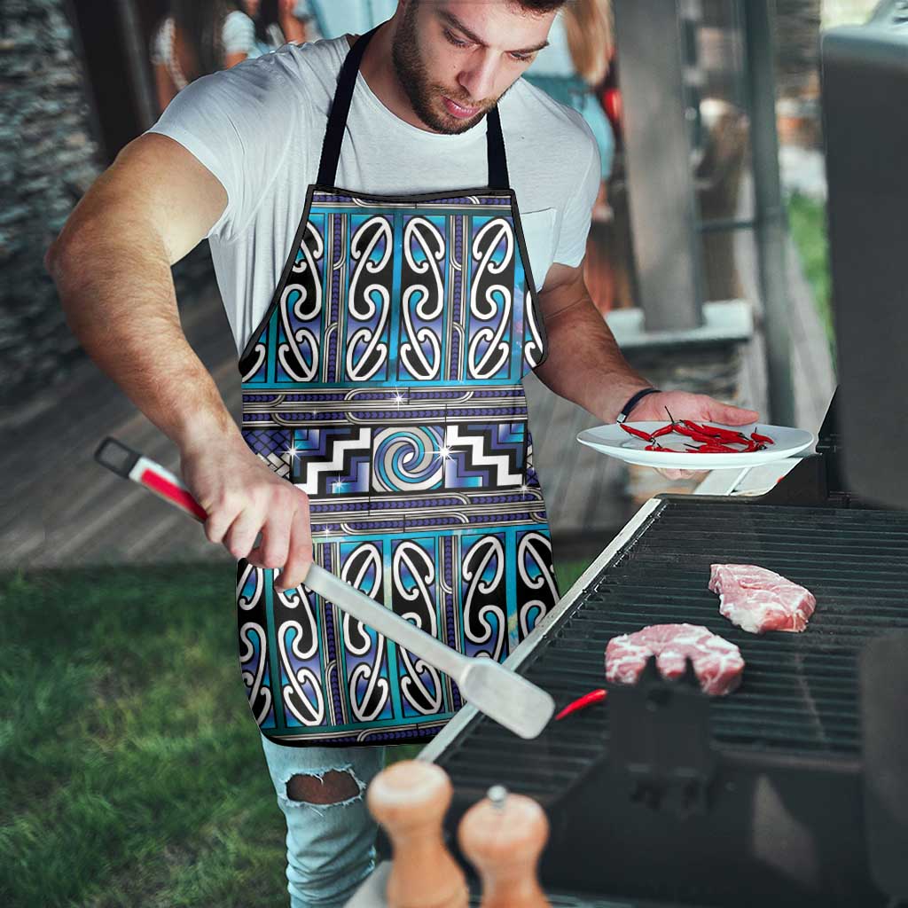 Maori Matariki Apron Blue Galaxy Aesthetic Koru Art