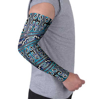 Maori Matariki Arm Sleeves Blue Galaxy Aesthetic Koru Art LT01 - Polynesian Pride