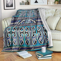 Maori Matariki Blanket Blue Galaxy Aesthetic Koru Art