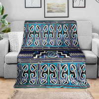 Maori Matariki Blanket Blue Galaxy Aesthetic Koru Art