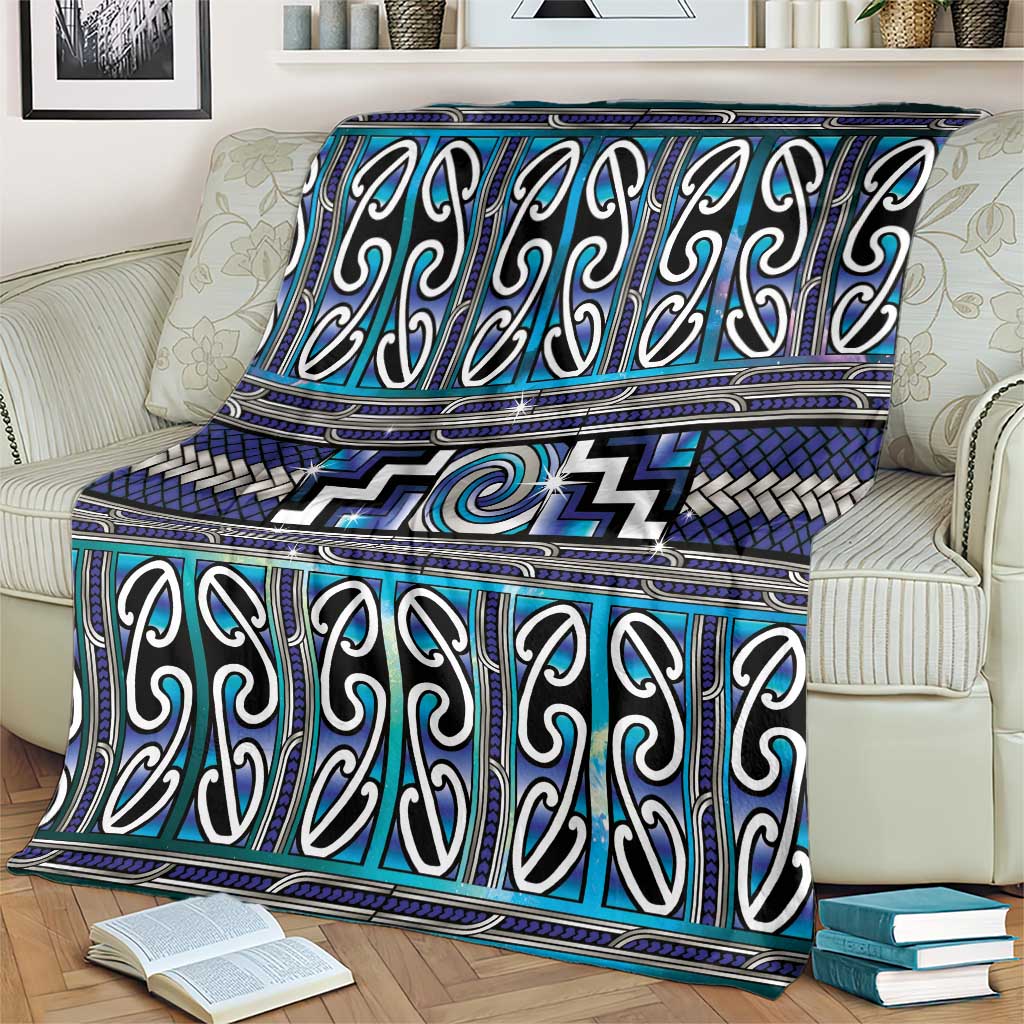 Maori Matariki Blanket Blue Galaxy Aesthetic Koru Art