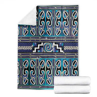 Maori Matariki Blanket Blue Galaxy Aesthetic Koru Art