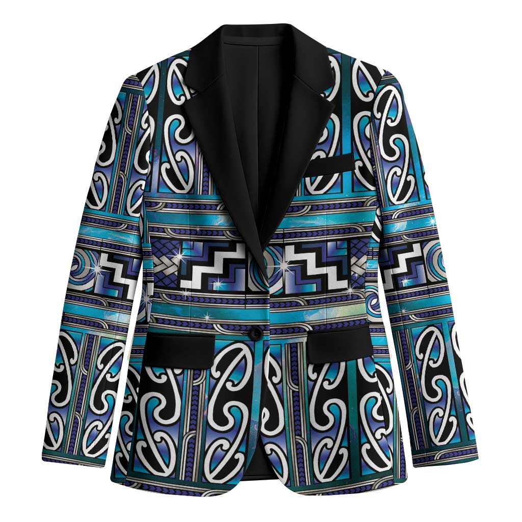 Maori Matariki Blazer Blue Galaxy Aesthetic Koru Art