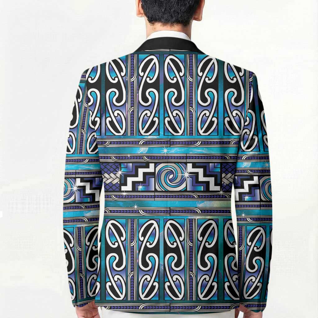 Maori Matariki Blazer Blue Galaxy Aesthetic Koru Art LT01 - Polynesian Pride