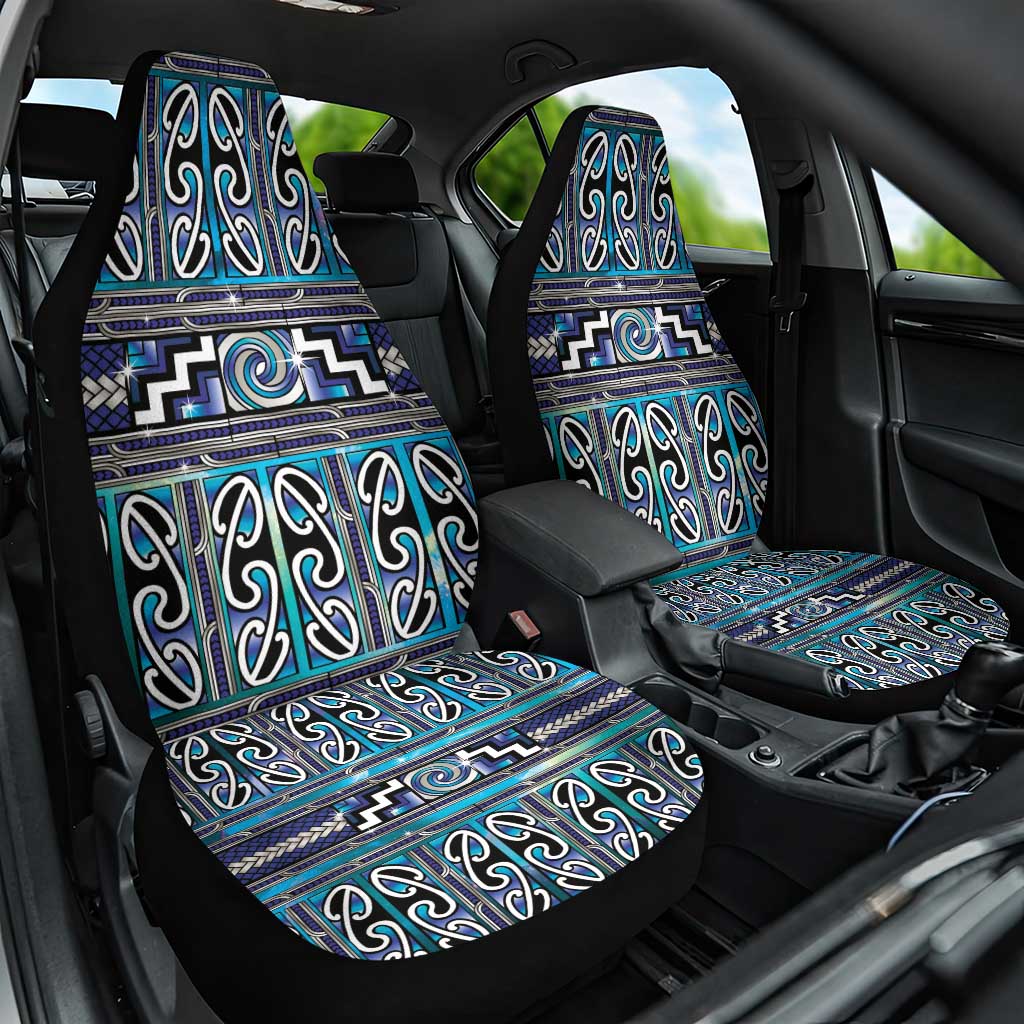 Maori Matariki Car Seat Cover Blue Galaxy Aesthetic Koru Art