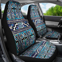 Maori Matariki Car Seat Cover Blue Galaxy Aesthetic Koru Art