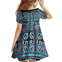 Maori Matariki Family Matching Off Shoulder Maxi Dress and Hawaiian Shirt Blue Galaxy Aesthetic Koru Art