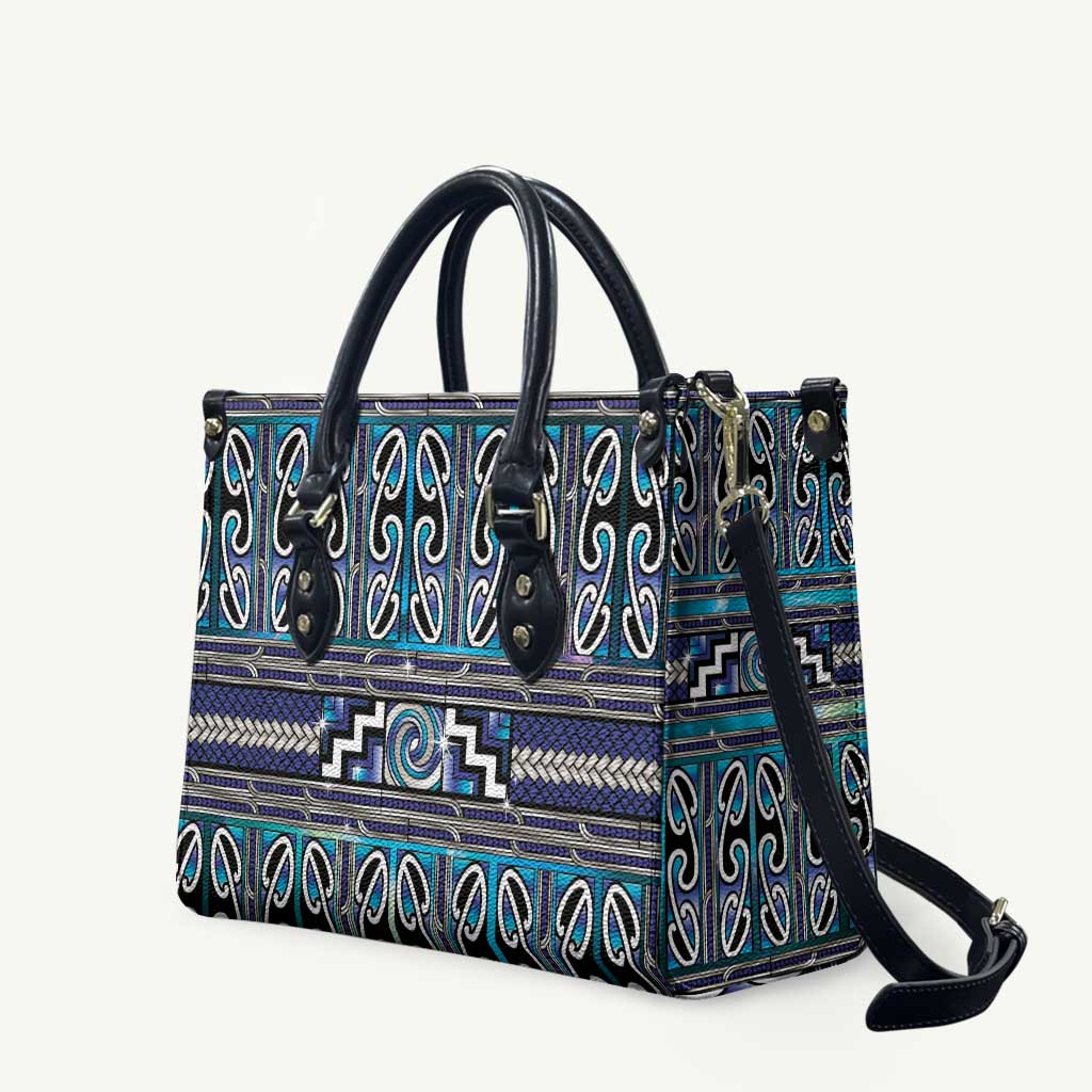 Maori Matariki Leather Bag Blue Galaxy Aesthetic Koru Art LT01 Blue - Polynesian Pride