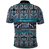 Maori Matariki Polo Shirt Blue Galaxy Aesthetic Koru Art LT01 - Polynesian Pride
