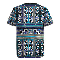 Maori Matariki Rugby Jersey Blue Galaxy Aesthetic Koru Art