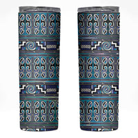 Maori Matariki Skinny Tumbler Blue Galaxy Aesthetic Koru Art LT01 Blue - Polynesian Pride