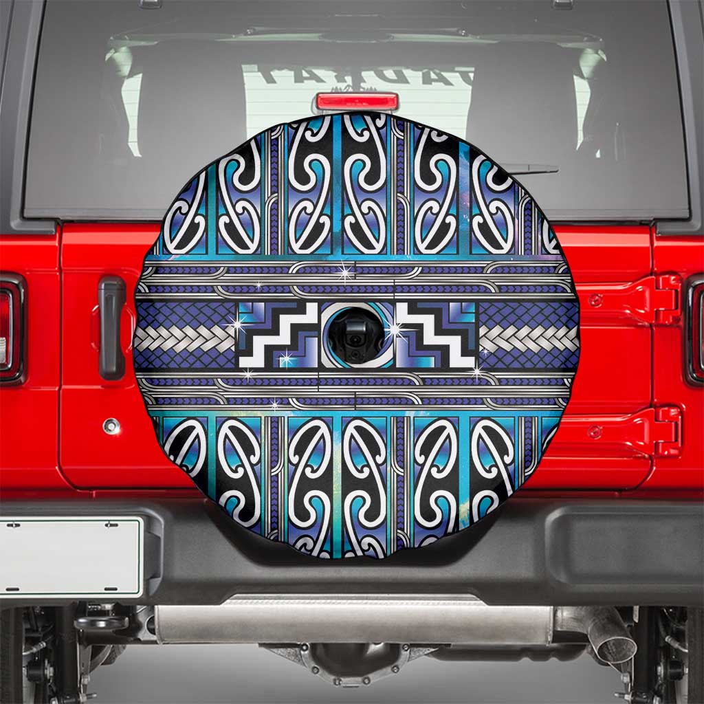 Maori Matariki Spare Tire Cover Blue Galaxy Aesthetic Koru Art