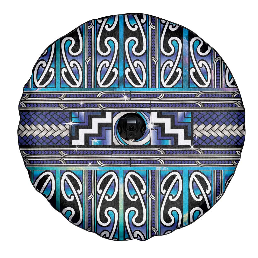 Maori Matariki Spare Tire Cover Blue Galaxy Aesthetic Koru Art