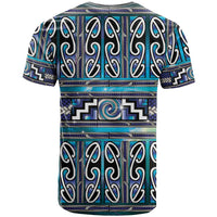 Maori Matariki T Shirt Blue Galaxy Aesthetic Koru Art LT01 - Polynesian Pride