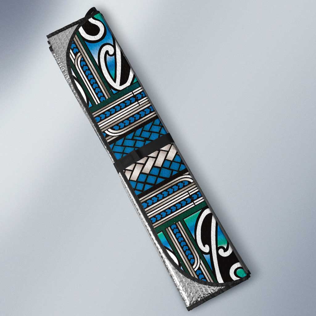 Maori Matariki Auto Sun Shade Green Galaxy Aesthetic Koru Art