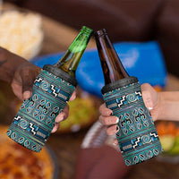 Maori Matariki 4 in 1 Can Cooler Tumbler Green Galaxy Aesthetic Koru Art LT01 - Polynesian Pride