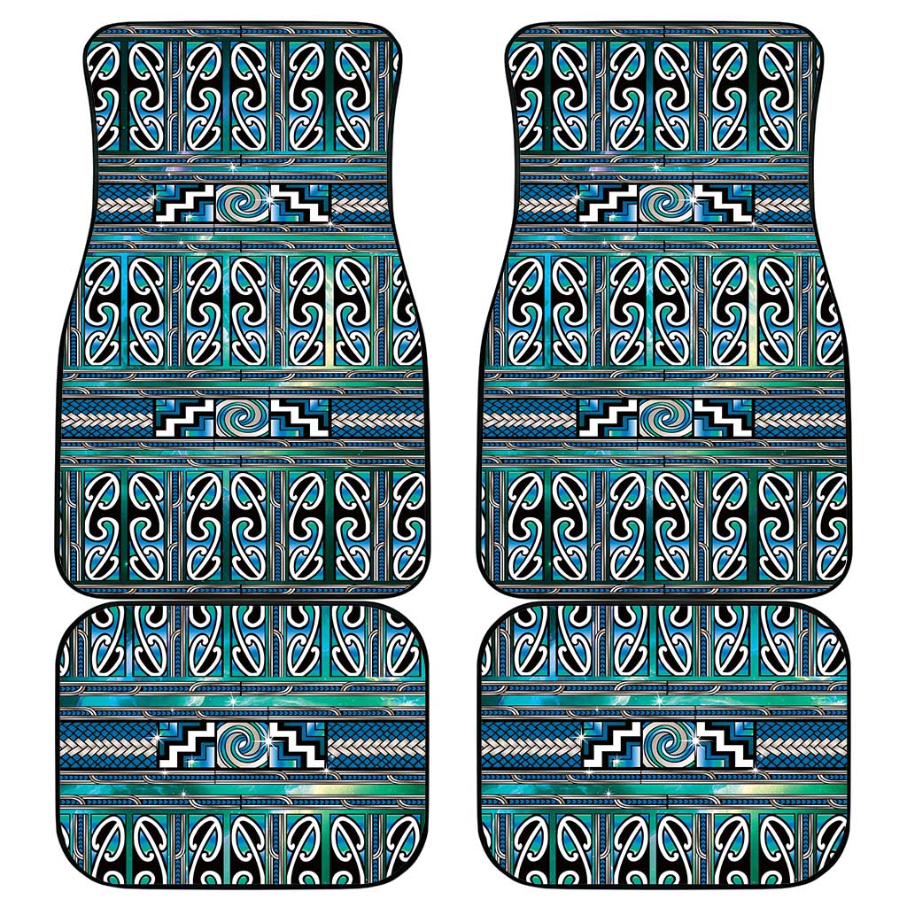 Maori Matariki Car Mats Green Galaxy Aesthetic Koru Art LT01 - Polynesian Pride