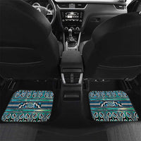 Maori Matariki Car Mats Green Galaxy Aesthetic Koru Art LT01 Set 2pcs - Back Green - Polynesian Pride