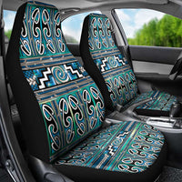Maori Matariki Car Seat Cover Green Galaxy Aesthetic Koru Art