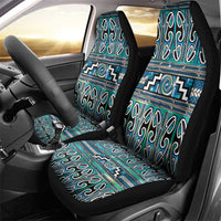 Maori Matariki Car Seat Cover Green Galaxy Aesthetic Koru Art
