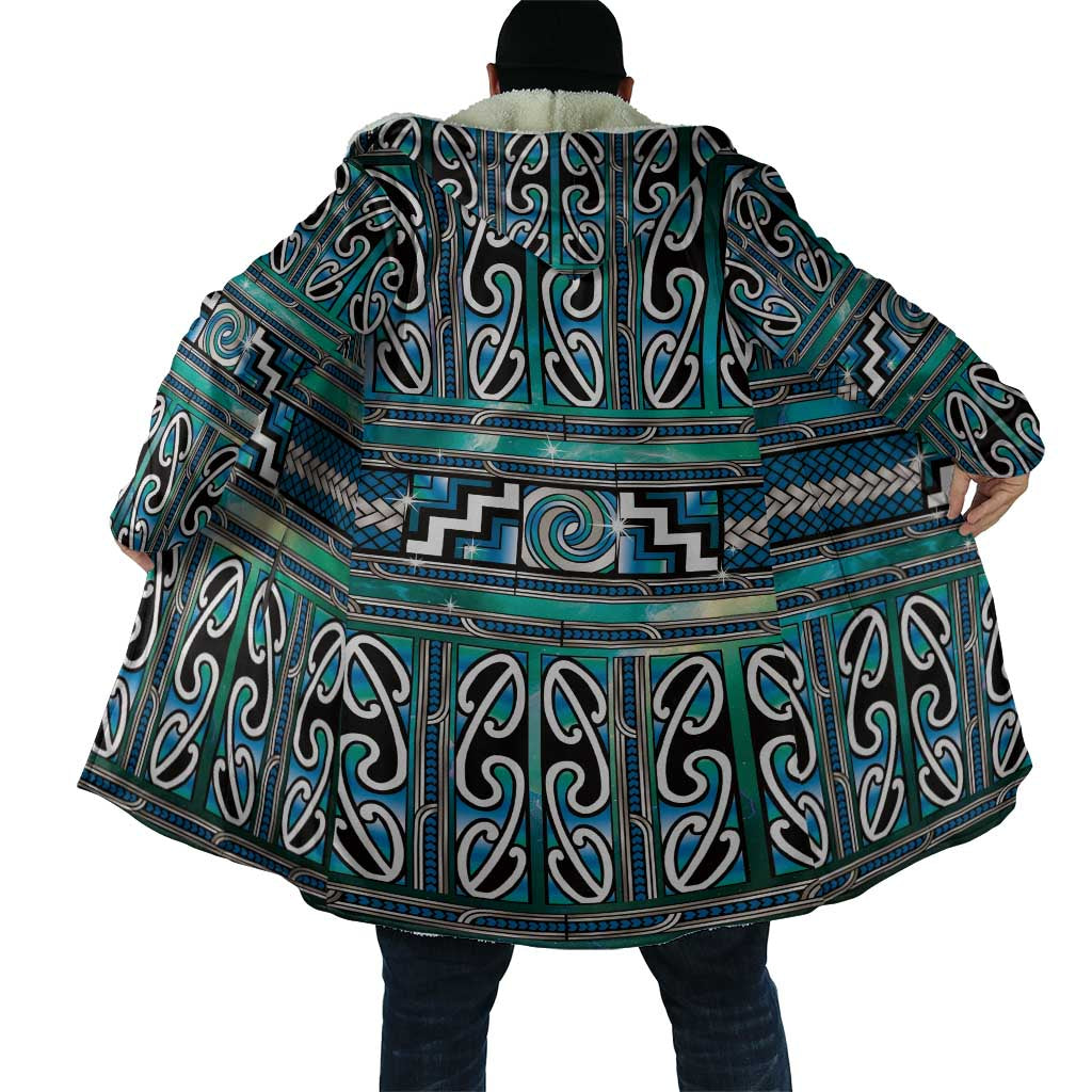 Maori Matariki Cloak Green Galaxy Aesthetic Koru Art LT01 - Polynesian Pride