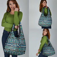 Maori Matariki Grocery Bag Green Galaxy Aesthetic Koru Art LT01 - Polynesian Pride