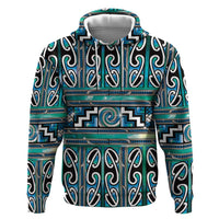 Maori Matariki Hoodie Green Galaxy Aesthetic Koru Art LT01 Pullover Hoodie Green - Polynesian Pride