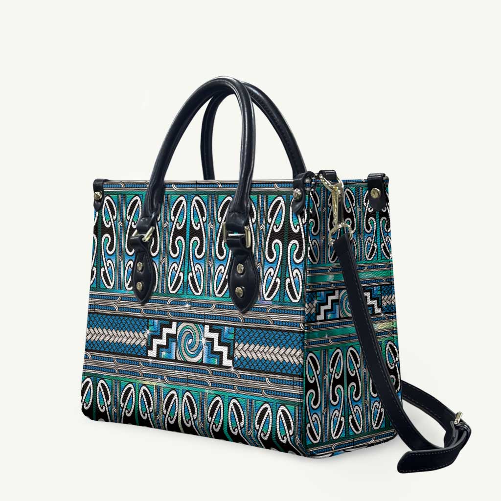 Maori Matariki Leather Bag Green Galaxy Aesthetic Koru Art LT01 Green - Polynesian Pride