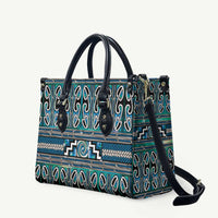 Maori Matariki Leather Bag Green Galaxy Aesthetic Koru Art LT01 Green - Polynesian Pride
