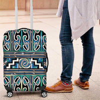 Maori Matariki Luggage Cover Green Galaxy Aesthetic Koru Art
