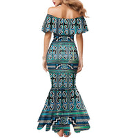 Maori Matariki Mermaid Dress Green Galaxy Aesthetic Koru Art