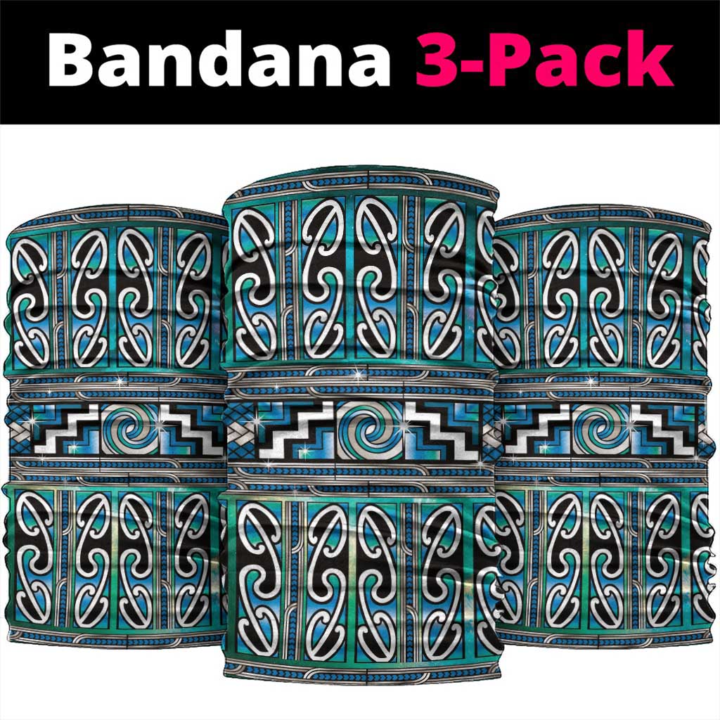 Maori Matariki Neck Gaiter Green Galaxy Aesthetic Koru Art LT01 package One Size: 25*50cm Green - Polynesian Pride