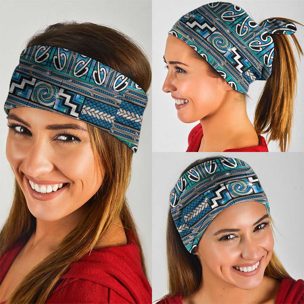 Maori Matariki Neck Gaiter Green Galaxy Aesthetic Koru Art LT01 - Polynesian Pride