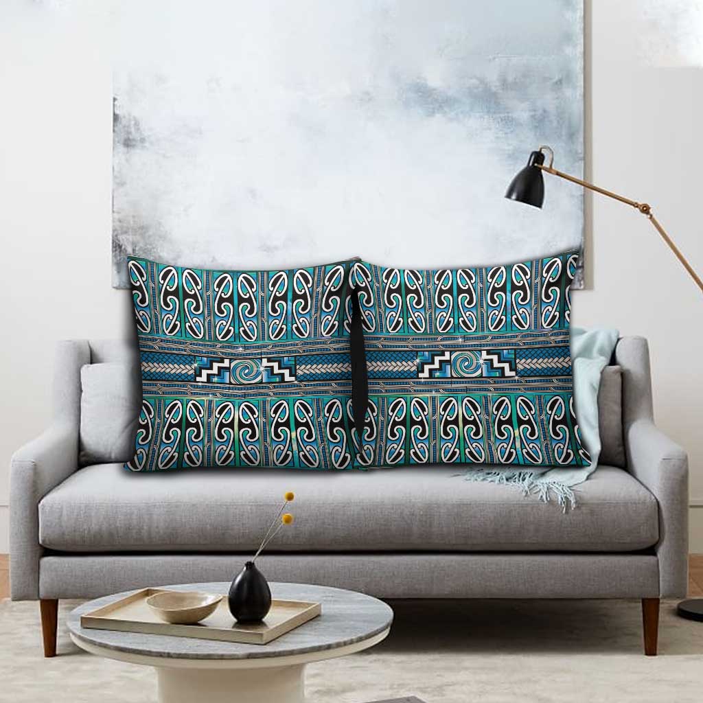 Maori Matariki Pillow Cover Green Galaxy Aesthetic Koru Art LT01 - Polynesian Pride
