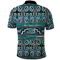 Maori Matariki Polo Shirt Green Galaxy Aesthetic Koru Art