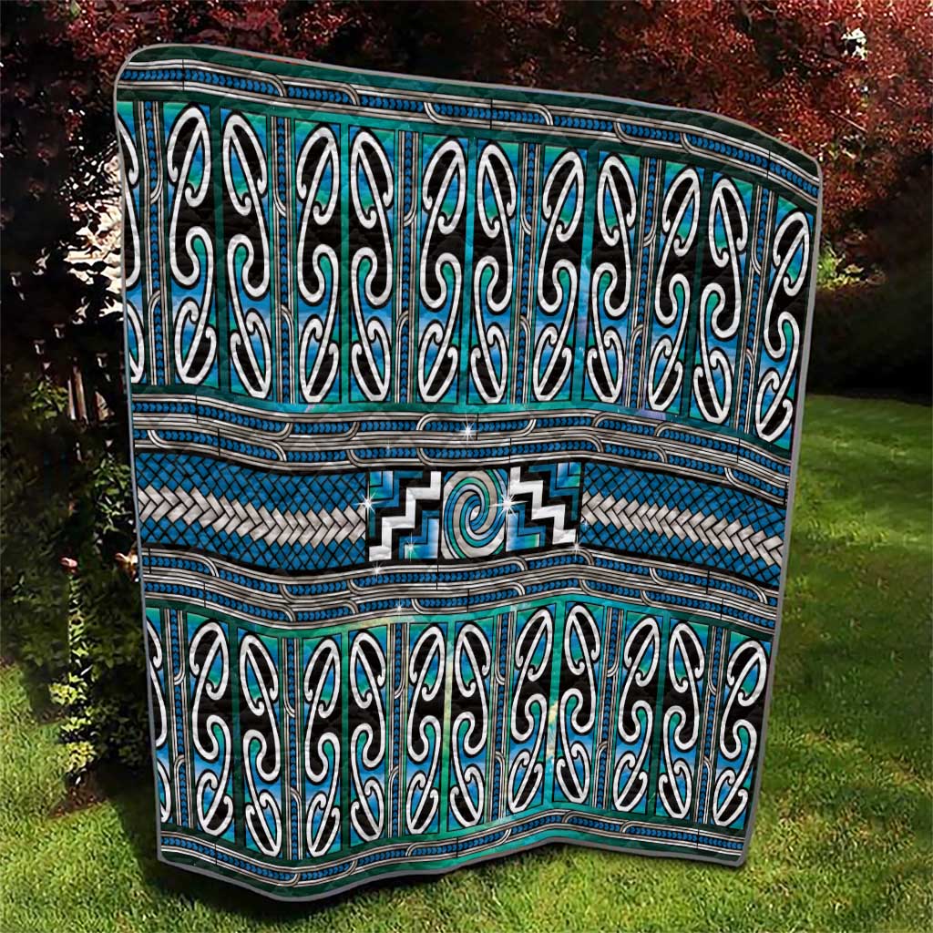 Maori Matariki Quilt Green Galaxy Aesthetic Koru Art LT01 - Polynesian Pride