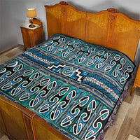 Maori Matariki Quilt Green Galaxy Aesthetic Koru Art LT01 - Polynesian Pride
