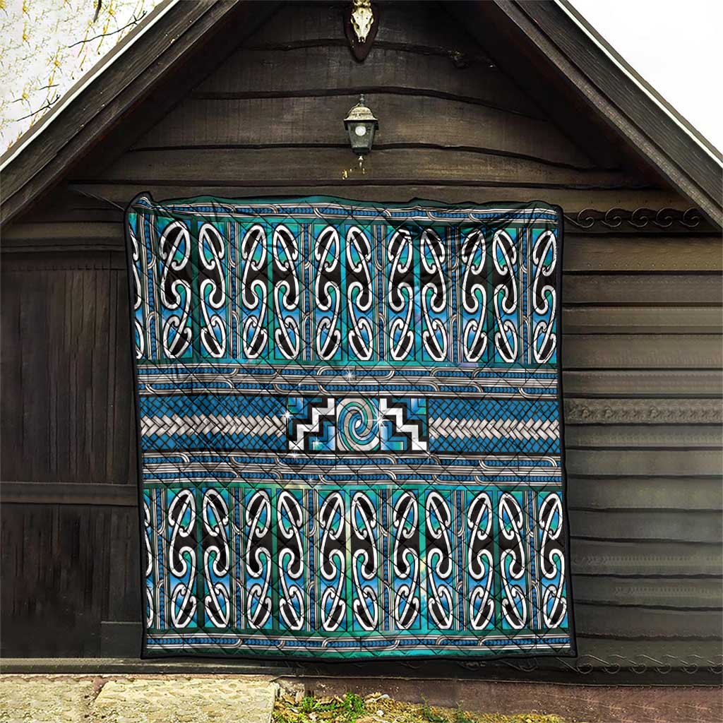 Maori Matariki Quilt Green Galaxy Aesthetic Koru Art LT01 - Polynesian Pride