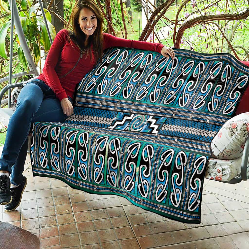 Maori Matariki Quilt Green Galaxy Aesthetic Koru Art LT01 - Polynesian Pride