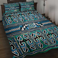 Maori Matariki Quilt Bed Set Green Galaxy Aesthetic Koru Art LT01 Green - Polynesian Pride