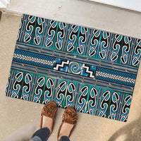 Maori Matariki Rubber Doormat Green Galaxy Aesthetic Koru Art LT01 - Polynesian Pride