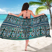 Maori Matariki Sarong Green Galaxy Aesthetic Koru Art LT01 - Polynesian Pride