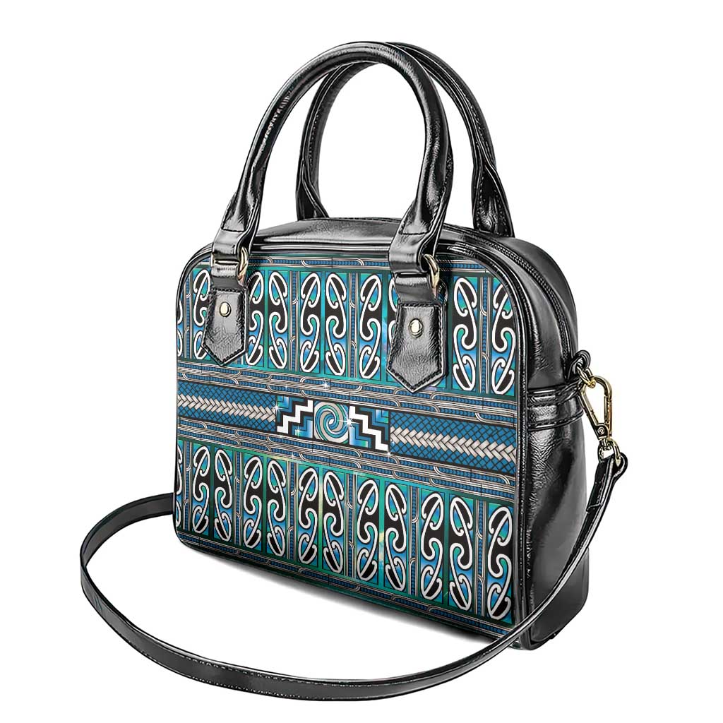 Maori Matariki Shoulder Handbag Green Galaxy Aesthetic Koru Art LT01 - Polynesian Pride