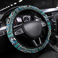 Maori Matariki Steering Wheel Cover Green Galaxy Aesthetic Koru Art