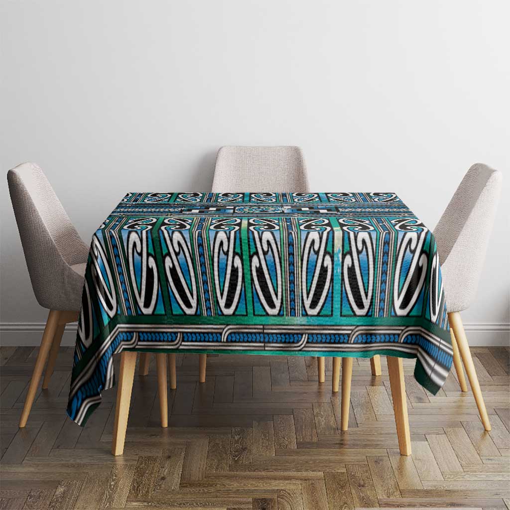 Maori Matariki Tablecloth Green Galaxy Aesthetic Koru Art LT01 - Polynesian Pride