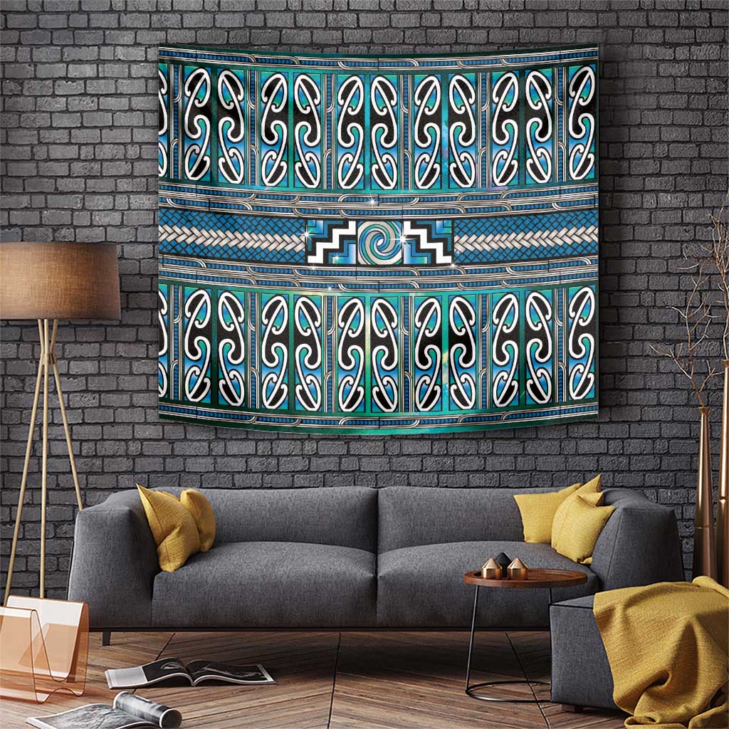 Maori Matariki Tapestry Green Galaxy Aesthetic Koru Art LT01 Green - Polynesian Pride